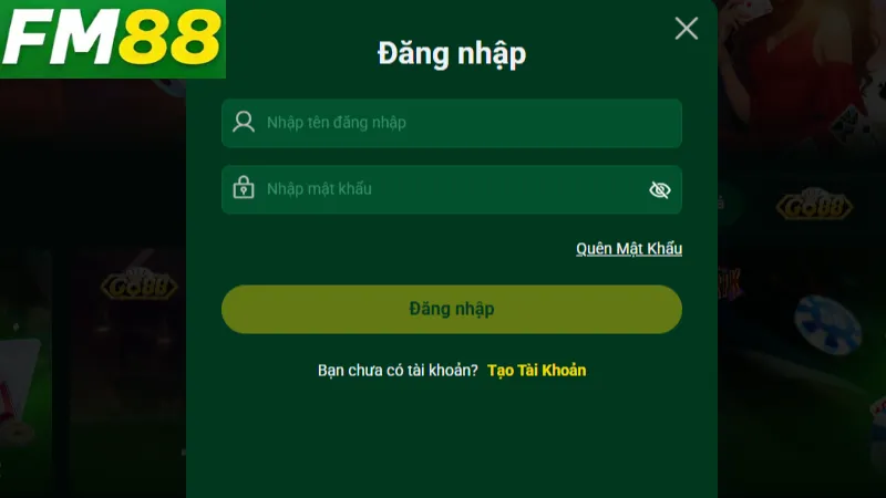 Các bước để đăng nhập Fm88