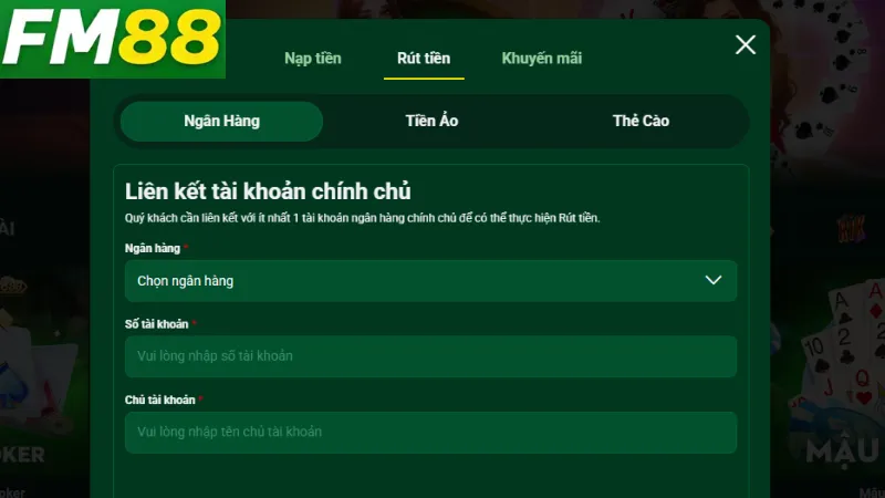 Rút Tiền Fm88 - Khám Phá Cách Để Có Thể Rút Tiền Nhanh Nhất 2 Quy trình rút tiền Fm88